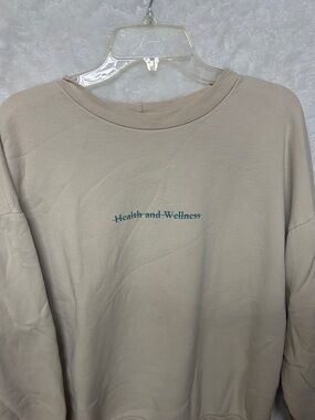 Beige 'Health and Wellness' Crewneck Sweatshirt Call Her Daddy
